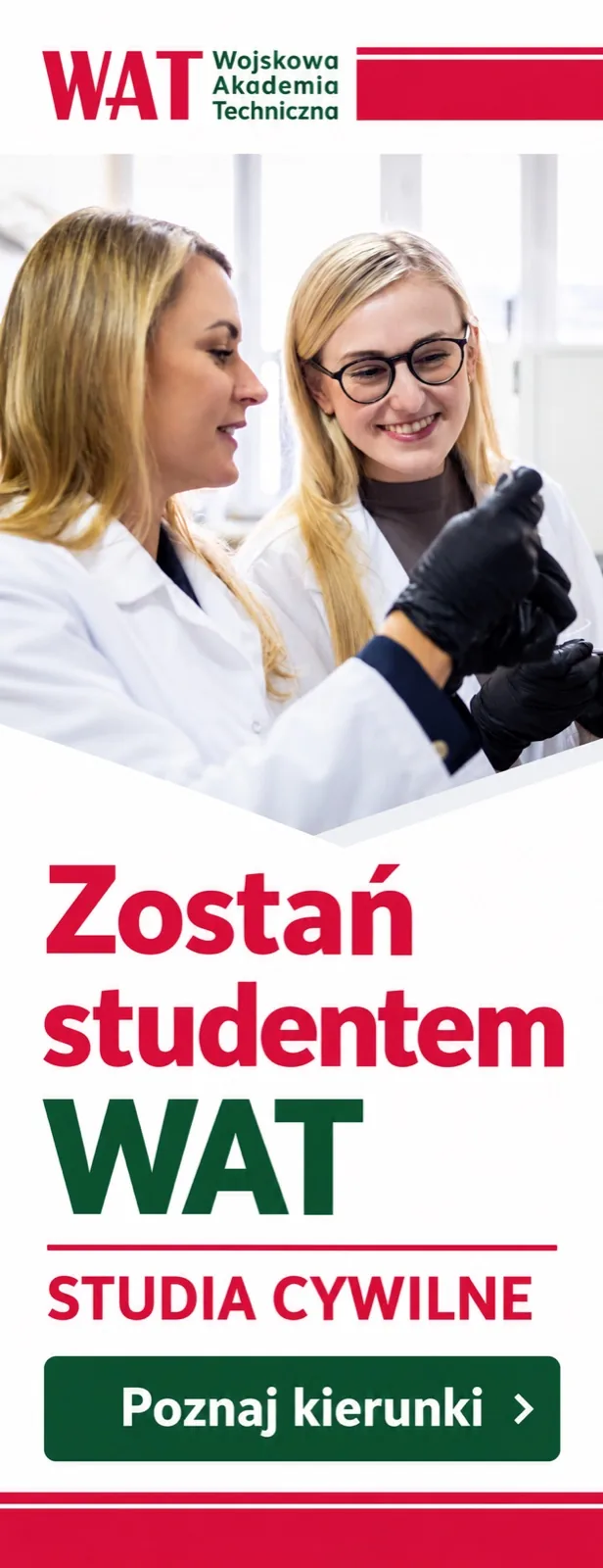 Zostań studentem WAT. Studia cywilne — poznaj kierunki.