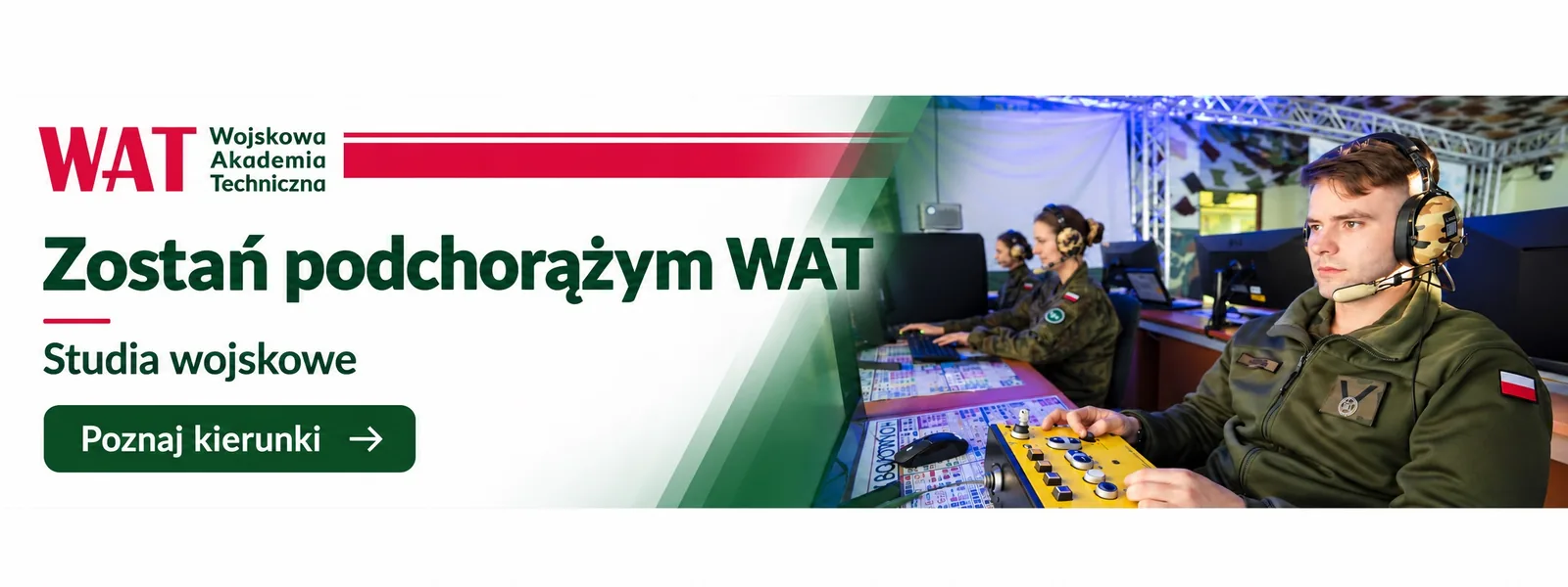 Zostań podchorążym WAT. Studia wojskowe — poznaj kierunki.