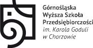 Logo Górnośląska Wyższa Szkoła Przedsiębiorczości im. Karola Goduli