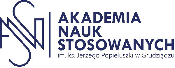 Logo Akademia Nauk Stosowanych im. ks. Jerzego Popiełuszki w Grudziądzu