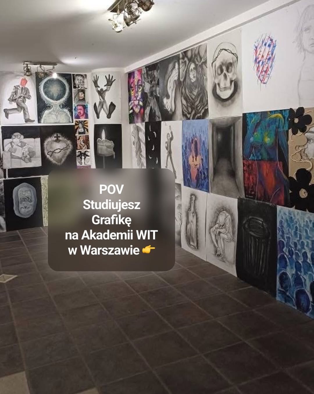 Akademia WIT w Warszawie — Pracownia z wystawą rysunków i obrazów