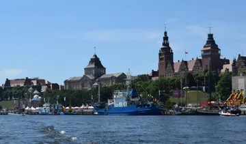 Wały Chrobrego i nabrzeże w Szczecinie